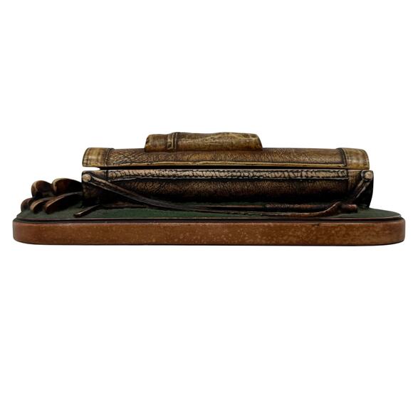 Vintage Golf Pen Holder Desk Organizer Resin Office Decor 10” - Picture 6 of 9